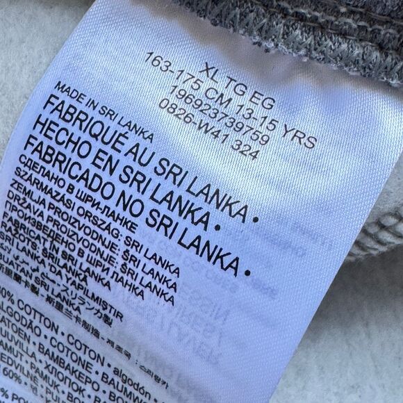 Nike 3 BRAND Kids' Vertical Logo Joggers In White/Carbon Light Grey Size XL NWOT - Picture 9 of 10